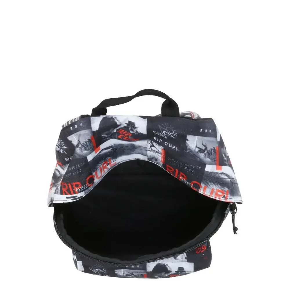 Rip Curl Dome 18L Backpack Bag With Pencil Case in Black/Grey